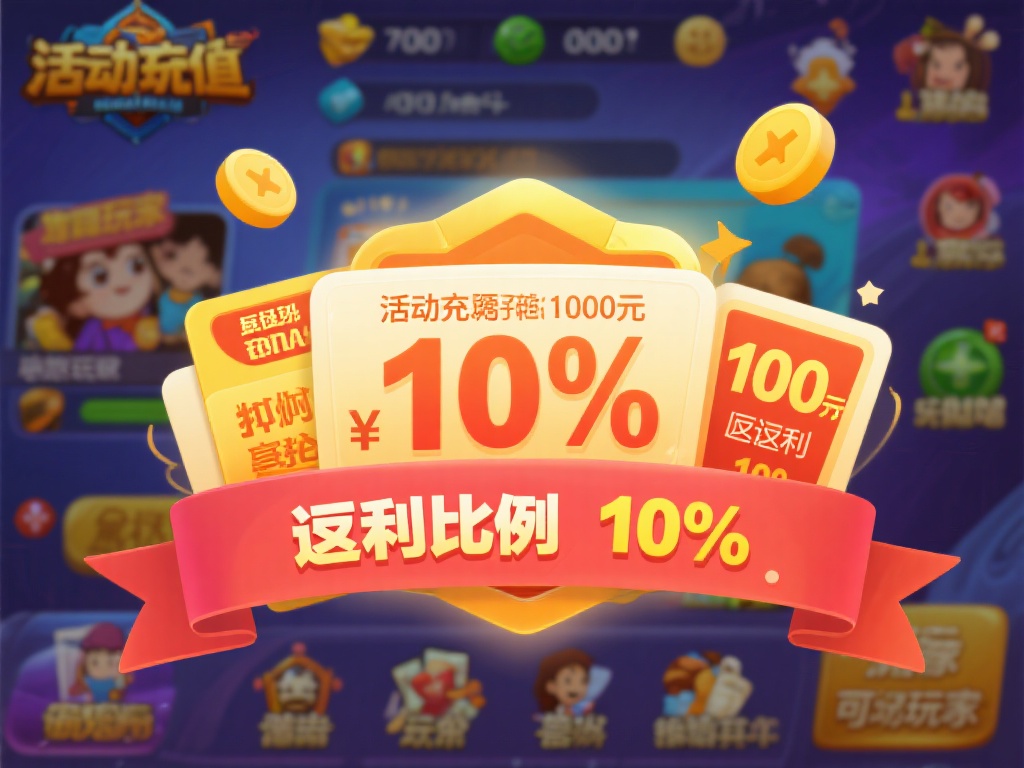 例如，假设某位玩家在活动中充值1000元，而返利比